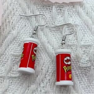 💥Creative Colorful Chip Snack Design Dangle Earrings Cute School Style